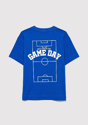 Resim Mavi Game Day Baskılı Erkek Çocuk T-Shirt M6610265-82491