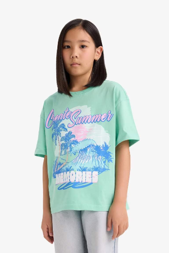 Resim Defacto Kız Çocuk Kısa Kol T-shirt E0356A8/GN1203