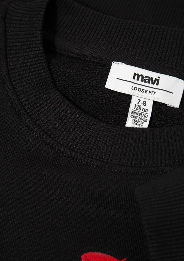 Resim Mavi Köpek Baskılı Kız Çocuk Sweat M7S10132-900