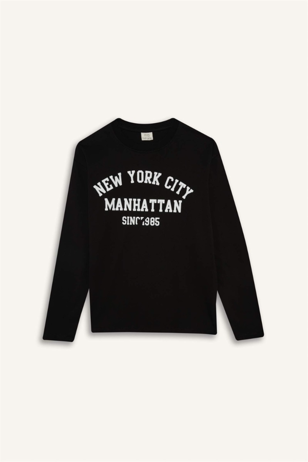 Resim Defacto Erkek Çocuk Uzun Kol T-shirt E9514A8/BK81