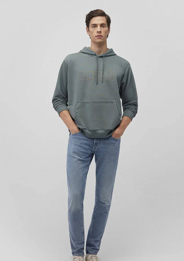 Resim Mavi Erkek Sweat