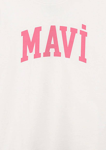 Resim Mavi Logo Kız Çocuk T-shirt M7610109-70057