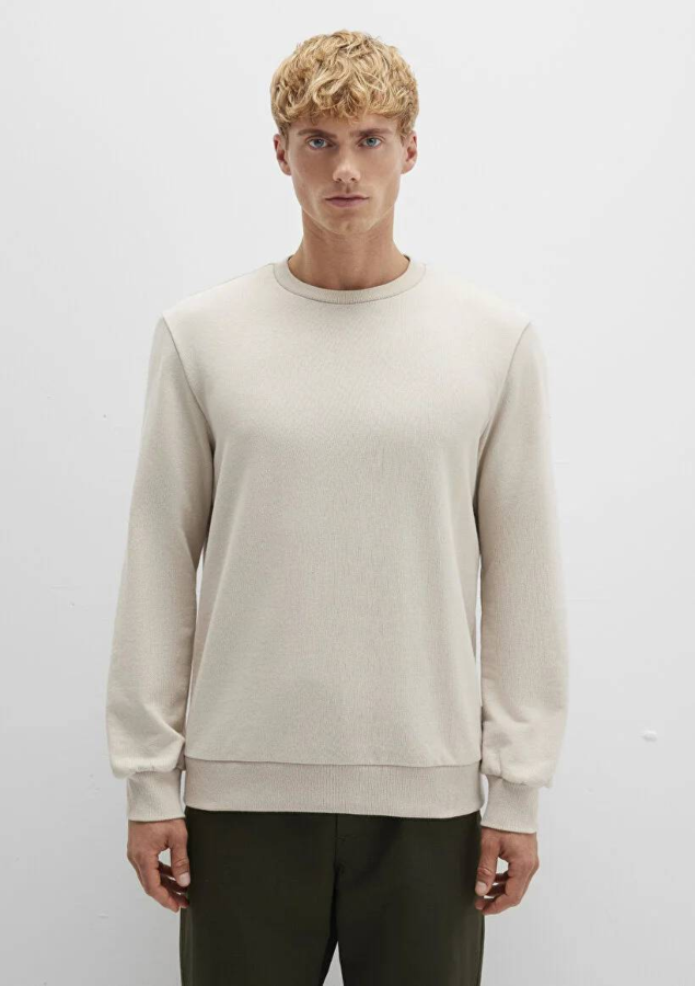 Resim Mavi Bisiklet Yaka Erkek Sweat M0S10457-35111
