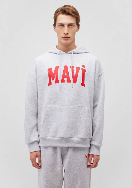 Resim Mavi Baskılı Erkek Sweat M067149-85438