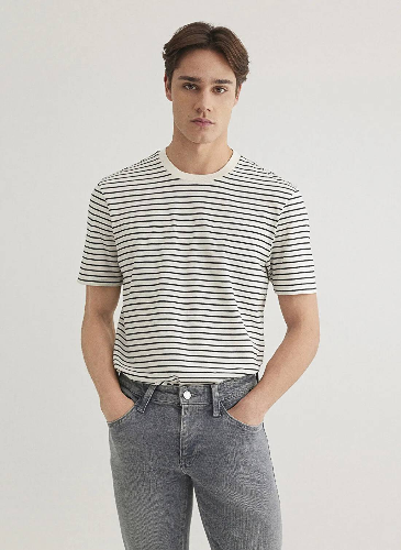 Resim Mavi Regular Erkek  T-shirt M0612618-70057