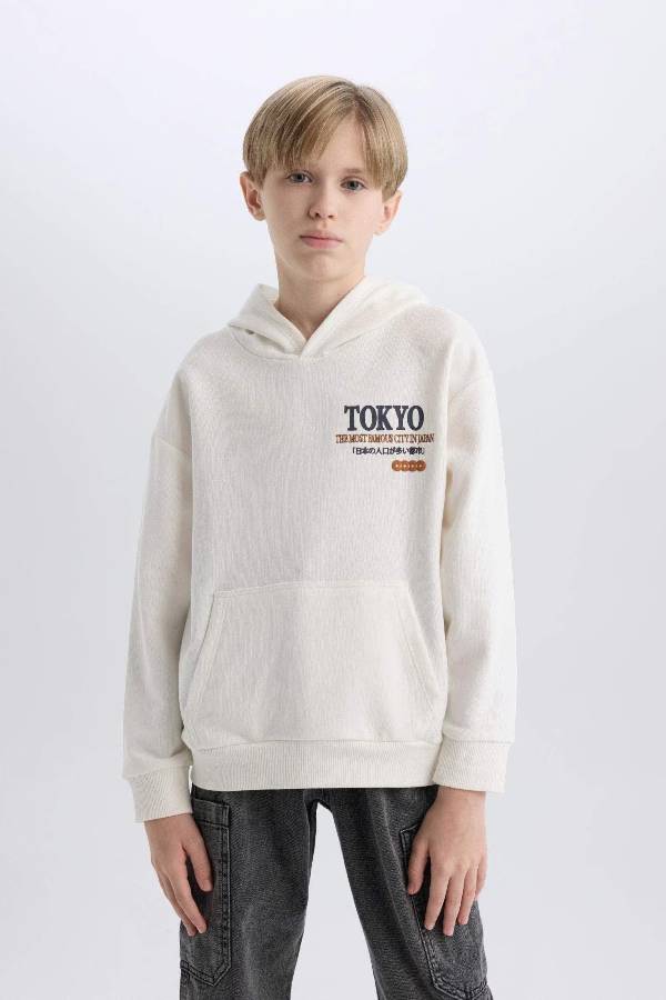 Resim Defacto Erkek Çocuk Uzun Kol T-shirt F5092A8/WT32