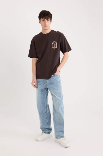 Resim Defacto Erkek  T-shirt D9345AXBN337