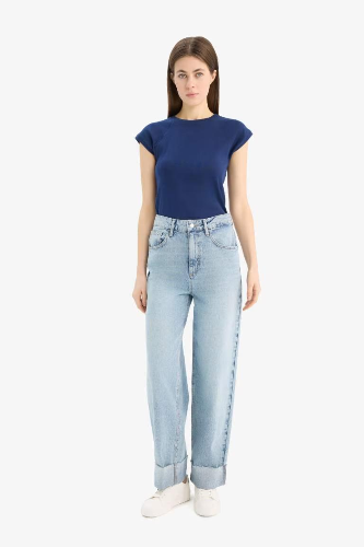Resim Defacto Kadın T-shirt C7334AX/NV42