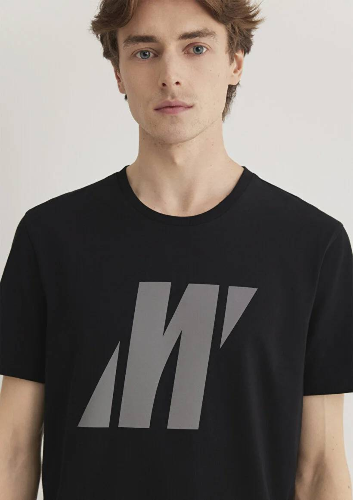 Resim Mavi Slim Erkek  T-shirt M066000-900