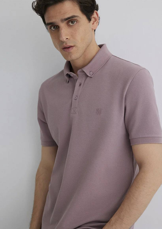 Resim Mavi Slim Erkek  T-shirt M063247-89596