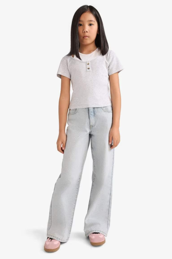 Resim Defacto Kız Çocuk T-shirt E1830A8/GR421