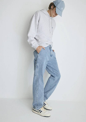 Resim Mavi Loose Erkek  Jean Pantolon M0010069-82794