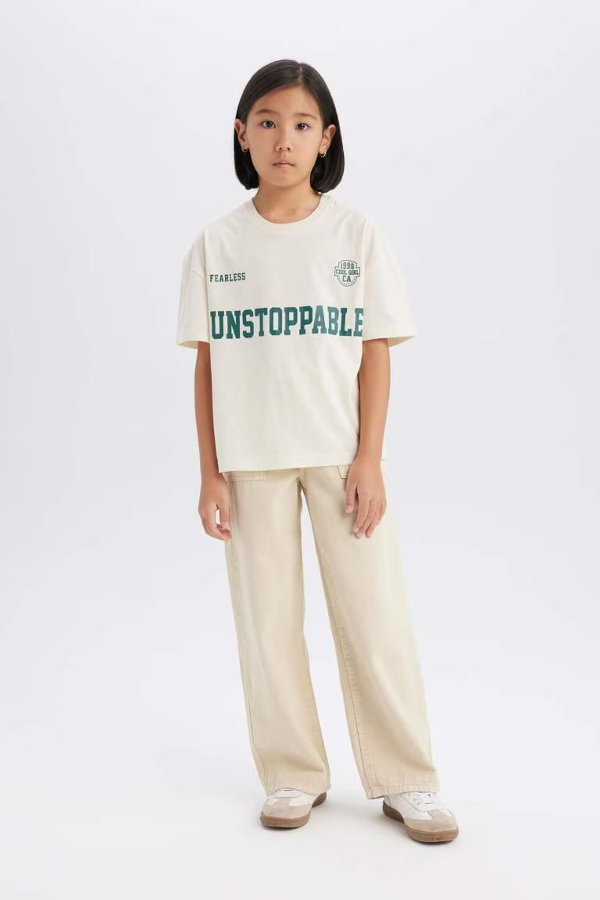 Resim Defacto Kız Çocuk  T-shirt D8538A8ER233