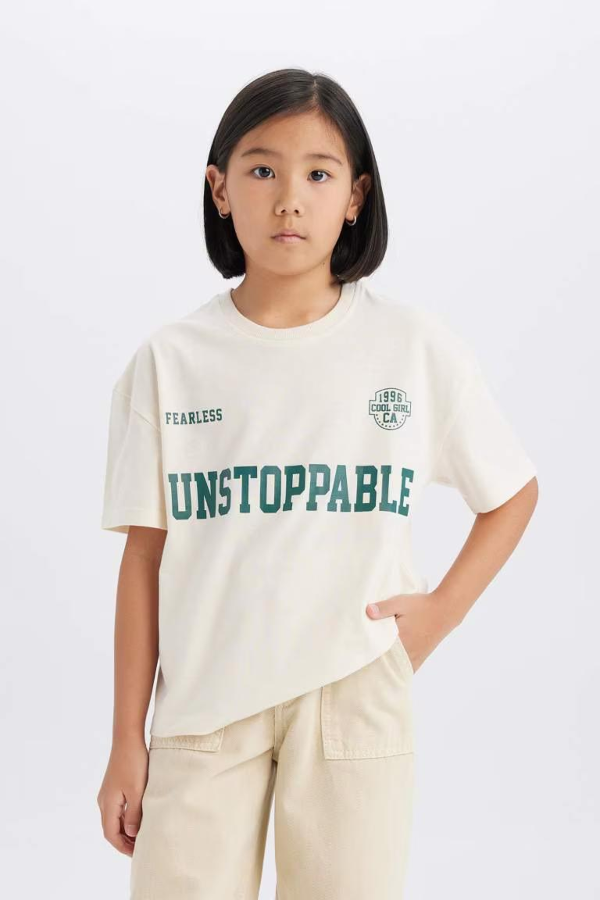 Resim Defacto Kız Çocuk  T-shirt D8538A8ER233