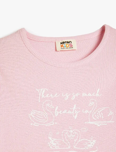 Resim Koton Kız Çocuk T-shirt 5SKG10251AK