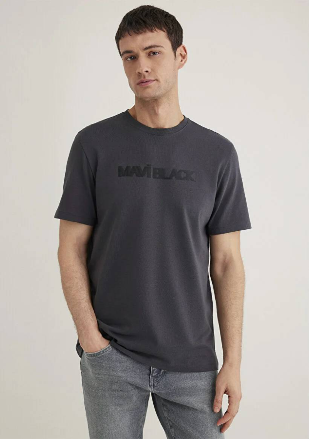 Resim Mavi Regular Erkek  T-shirt M0612643-80106