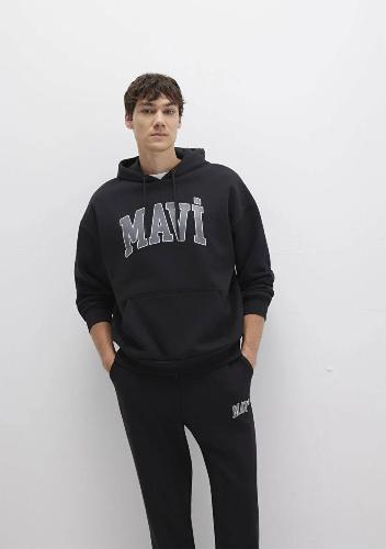 Resim Mavi Baskılı Erkek Sweat M067149-902