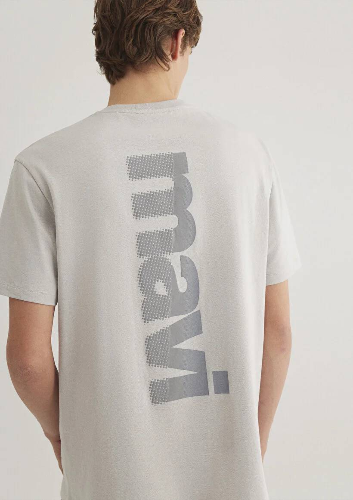 Resim Mavi Baskılı Erkek T-Shirt M0612522-70074