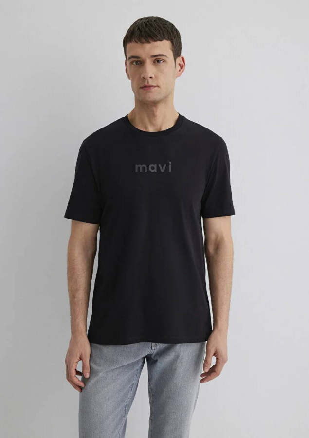 Resim Mavi Regular Erkek  T-shirt M0612732-900