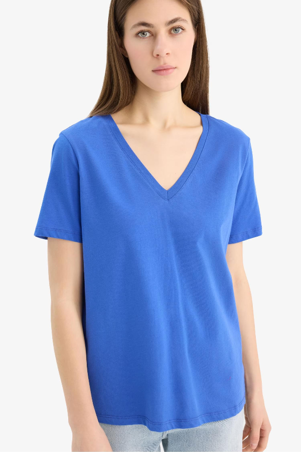 Resim Defacto Kadın Kısa Kol T-shirt W9578AZBE46