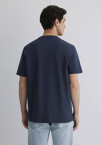 Resim Mavi Regular Erkek  T-shirt M0612736-82183