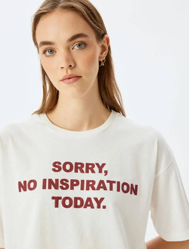 Resim Koton Kadın Kısa Kol T-shirt 5SAL10373IK
