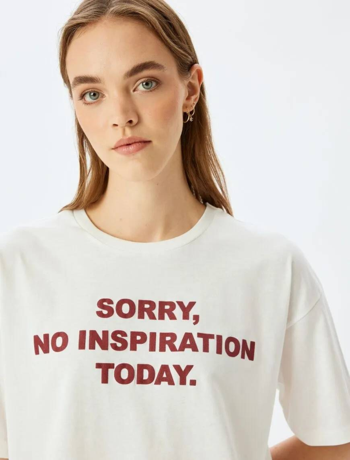 Resim Koton Kadın Kısa Kol T-shirt 5SAL10373IK