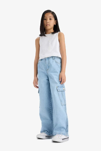 Resim Defacto Kız Çocuk  Jean Pantolon E5879A8/NM39