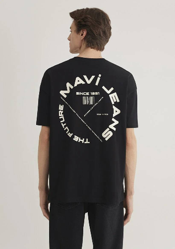 Resim Mavi Jeans Baskılı Erkek T-Shirt M0611719-900