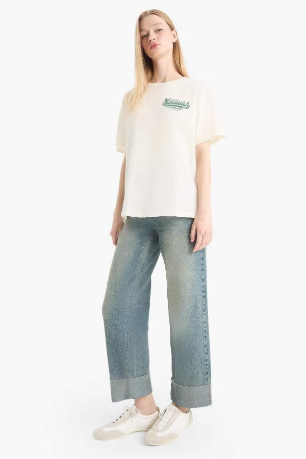 Resim Defacto Kadın T-shirt F2645AX/ER103
