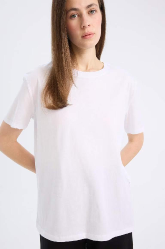 Resim Defacto Kadın Kısa Kol T-shirt W9584AZWT34