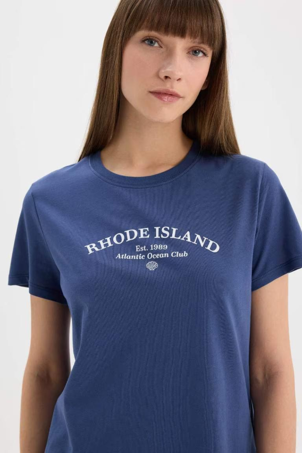 Resim Defacto Kadın Kısa Kol T-shirt E2792AX/IN231