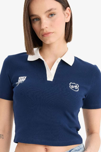 Resim Defacto Kadın T-shirt E7838AX/NV248