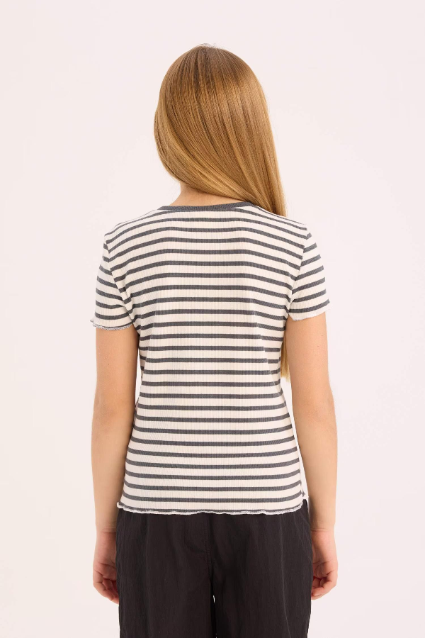 Resim Defacto Kız Çocuk Kısa Kol T-shirt B6692A8GR449