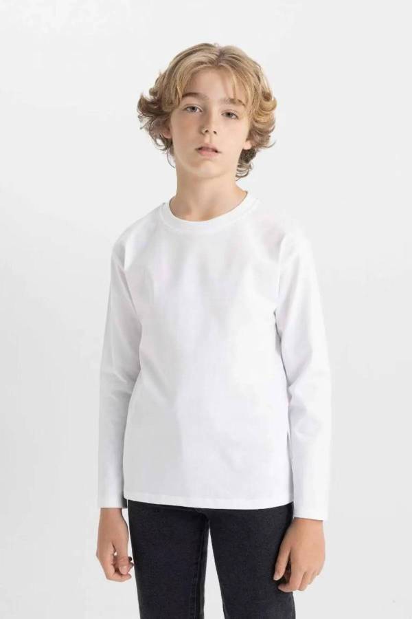 Resim Defacto Erkek Çocuk Uzun Kol T-shirt K1686A6/WT34