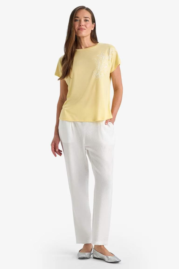 Resim Defacto Kadın T-shirt F2775AX/YL115