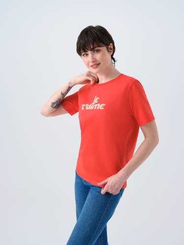 Resim Loft Kadın Regular Fit T-Shirt Lf2039128