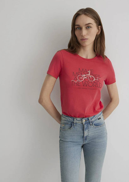 Resim Mavi Slim Kadın  T-shirt M1613190-71083