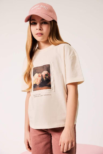 Resim Defacto Kız Çocuk T-shirt D9270A8/ER83