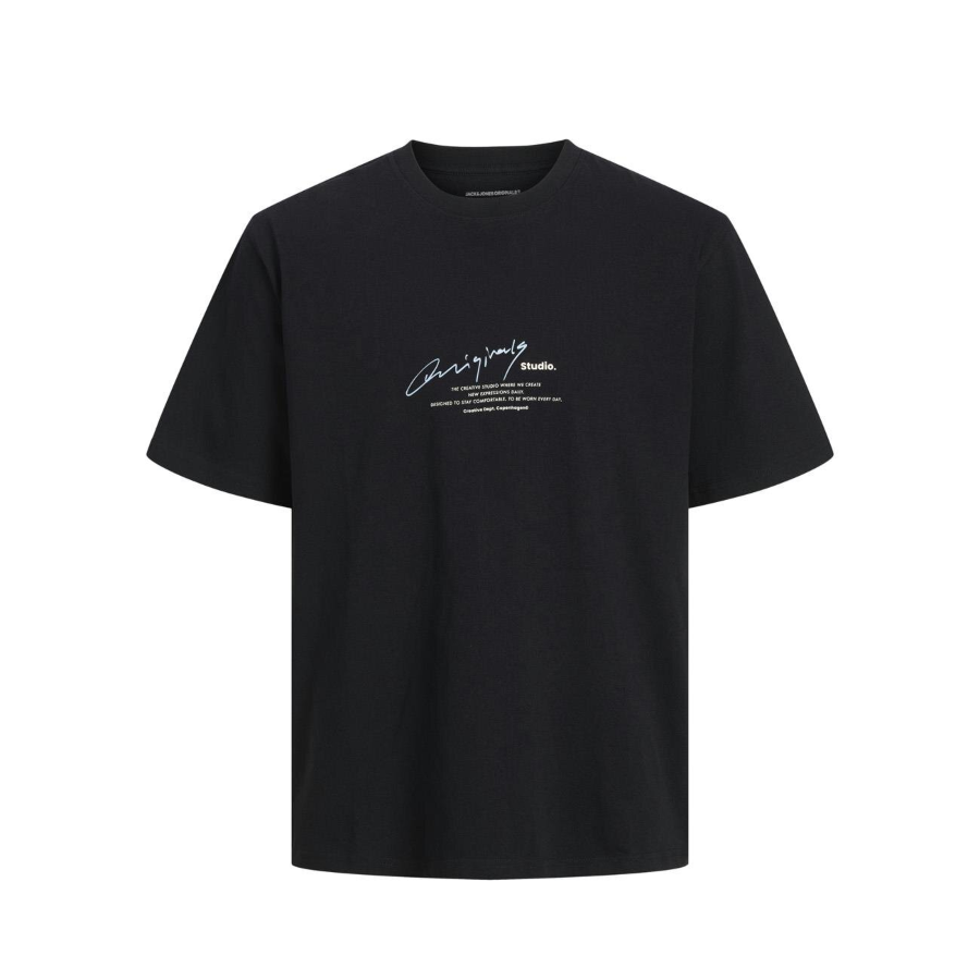 Resim Jack & Jones Jormanchester Scrıpt Tee Ss Crew Neck Erkek T-shirt 12273373