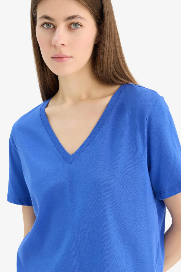 Resim Defacto Kadın Kısa Kol T-shirt W9578AZBE46