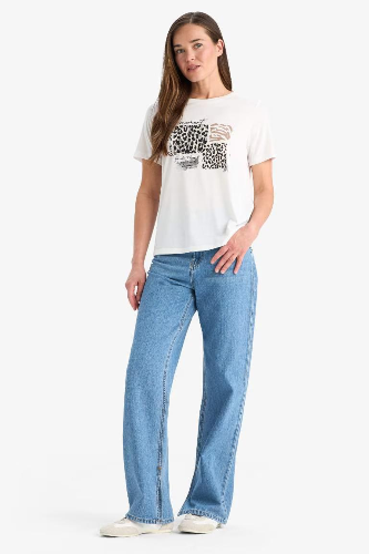 Resim Defacto Kadın T-shirt F2774AX/ER105
