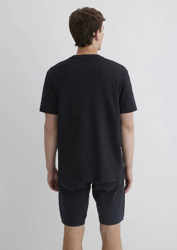 Resim Mavi Loose Erkek  T-shirt M0612611-900