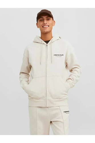 Resim Jack & Jones Jorvesterbro Sweat Zıp Hood Noos Erkek Sweat 12241691
