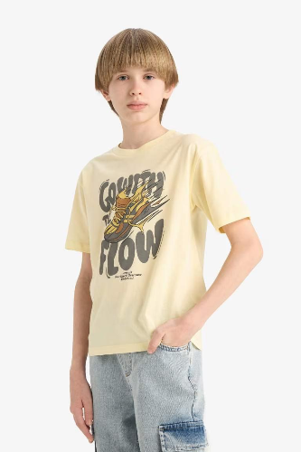 Resim Defacto Erkek Çocuk Kısa Kol T-shirt E6312A8YL487