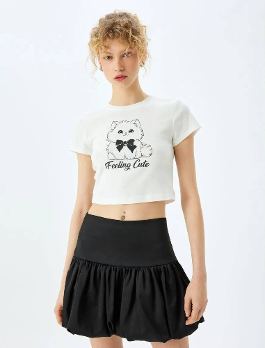 Resim Koton Kadın T-shirt 5SAL10246IK