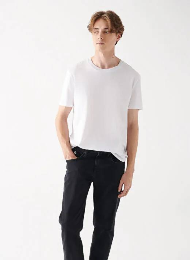 Resim Mavi Basıc Erkek T-Shirt M067082-620
