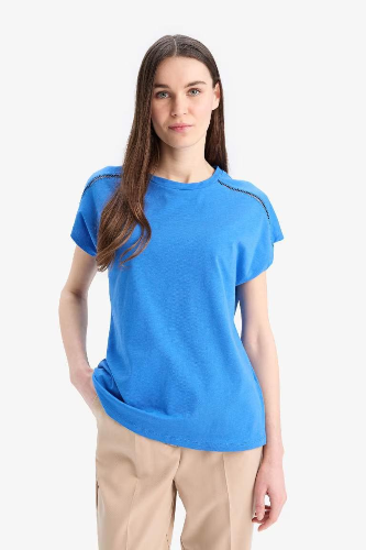 Resim Defacto Kadın T-shirt E4367AX/BE439
