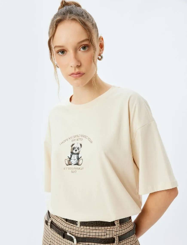 Resim Koton Kadın T-shirt 5SAL10069IK