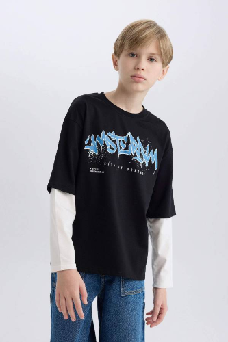 Resim Defacto Erkek Çocuk  Sweat Takım D8101A8/BK81
